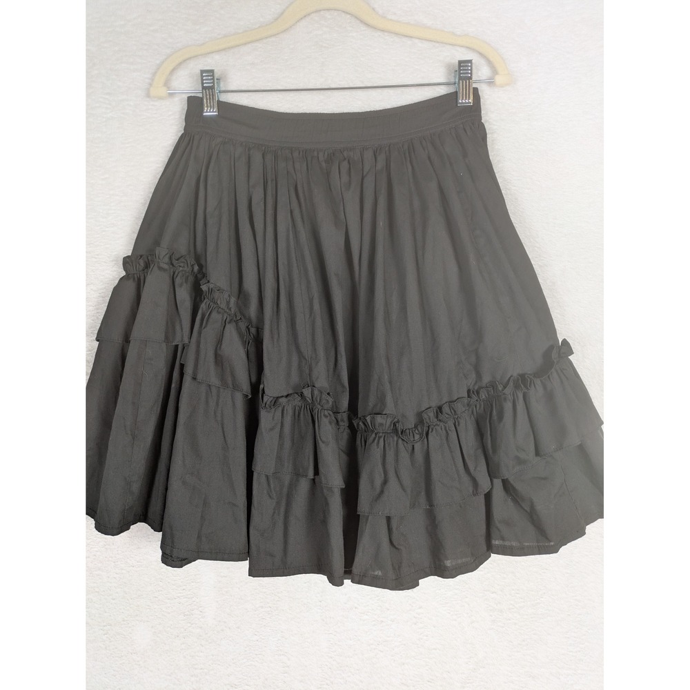 Call It Fancy Skirt Women's 8 Black Tiered Ruffle High Waisted Goth Victorian
